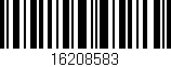 Código de barras (EAN, GTIN, SKU, ISBN): '16208583'