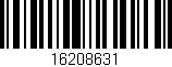 Código de barras (EAN, GTIN, SKU, ISBN): '16208631'