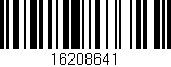 Código de barras (EAN, GTIN, SKU, ISBN): '16208641'