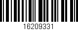 Código de barras (EAN, GTIN, SKU, ISBN): '16209331'