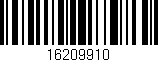 Código de barras (EAN, GTIN, SKU, ISBN): '16209910'