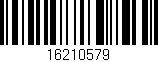 Código de barras (EAN, GTIN, SKU, ISBN): '16210579'