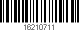 Código de barras (EAN, GTIN, SKU, ISBN): '16210711'