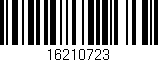 Código de barras (EAN, GTIN, SKU, ISBN): '16210723'