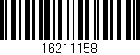 Código de barras (EAN, GTIN, SKU, ISBN): '16211158'