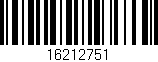 Código de barras (EAN, GTIN, SKU, ISBN): '16212751'