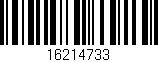 Código de barras (EAN, GTIN, SKU, ISBN): '16214733'