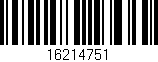 Código de barras (EAN, GTIN, SKU, ISBN): '16214751'