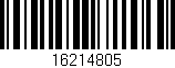 Código de barras (EAN, GTIN, SKU, ISBN): '16214805'