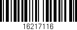 Código de barras (EAN, GTIN, SKU, ISBN): '16217116'