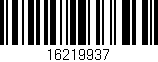 Código de barras (EAN, GTIN, SKU, ISBN): '16219937'