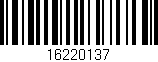 Código de barras (EAN, GTIN, SKU, ISBN): '16220137'