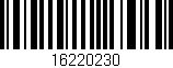 Código de barras (EAN, GTIN, SKU, ISBN): '16220230'