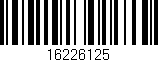 Código de barras (EAN, GTIN, SKU, ISBN): '16226125'