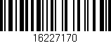 Código de barras (EAN, GTIN, SKU, ISBN): '16227170'