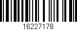 Código de barras (EAN, GTIN, SKU, ISBN): '16227178'