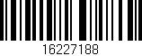 Código de barras (EAN, GTIN, SKU, ISBN): '16227188'
