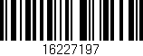Código de barras (EAN, GTIN, SKU, ISBN): '16227197'