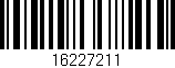 Código de barras (EAN, GTIN, SKU, ISBN): '16227211'