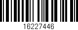 Código de barras (EAN, GTIN, SKU, ISBN): '16227446'