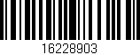 Código de barras (EAN, GTIN, SKU, ISBN): '16228903'