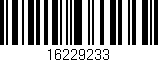Código de barras (EAN, GTIN, SKU, ISBN): '16229233'