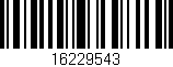 Código de barras (EAN, GTIN, SKU, ISBN): '16229543'