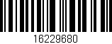 Código de barras (EAN, GTIN, SKU, ISBN): '16229680'