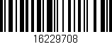 Código de barras (EAN, GTIN, SKU, ISBN): '16229708'