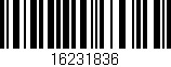 Código de barras (EAN, GTIN, SKU, ISBN): '16231836'