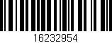Código de barras (EAN, GTIN, SKU, ISBN): '16232954'