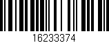 Código de barras (EAN, GTIN, SKU, ISBN): '16233374'
