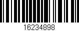 Código de barras (EAN, GTIN, SKU, ISBN): '16234898'
