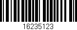 Código de barras (EAN, GTIN, SKU, ISBN): '16235123'