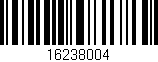 Código de barras (EAN, GTIN, SKU, ISBN): '16238004'