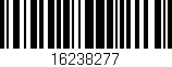 Código de barras (EAN, GTIN, SKU, ISBN): '16238277'