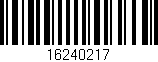 Código de barras (EAN, GTIN, SKU, ISBN): '16240217'