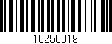 Código de barras (EAN, GTIN, SKU, ISBN): '16250019'