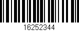 Código de barras (EAN, GTIN, SKU, ISBN): '16252344'