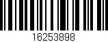 Código de barras (EAN, GTIN, SKU, ISBN): '16253898'