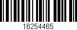 Código de barras (EAN, GTIN, SKU, ISBN): '16254465'