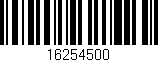 Código de barras (EAN, GTIN, SKU, ISBN): '16254500'