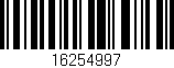 Código de barras (EAN, GTIN, SKU, ISBN): '16254997'