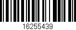 Código de barras (EAN, GTIN, SKU, ISBN): '16255439'