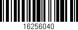 Código de barras (EAN, GTIN, SKU, ISBN): '16256040'