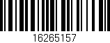 Código de barras (EAN, GTIN, SKU, ISBN): '16265157'