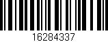 Código de barras (EAN, GTIN, SKU, ISBN): '16284337'