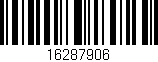 Código de barras (EAN, GTIN, SKU, ISBN): '16287906'