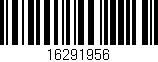 Código de barras (EAN, GTIN, SKU, ISBN): '16291956'