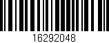 Código de barras (EAN, GTIN, SKU, ISBN): '16292048'